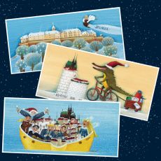 Novoroční přání - Brno -kartičky s obálkou, 15 ks